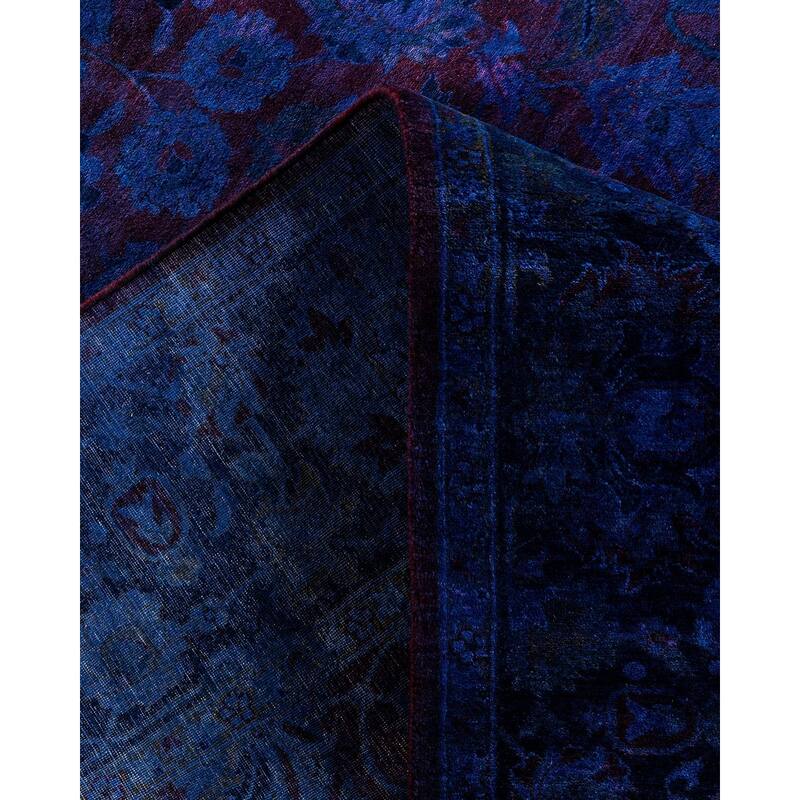 Fine Vibrance One-of-a-Kind Hand-Knotted Area Rug - Blue, 6' 2" x 9' 0" - 6' 2" x 9' 0"