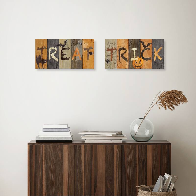 Halloween Treat, Halloween Trick by Cynthia Coulter Canvas Art Prints