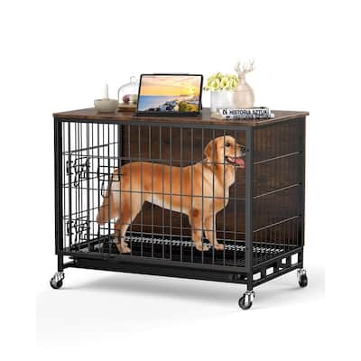Small Dog DualEntry Kennel Dog Crate Furniture Meets Elegant End Table