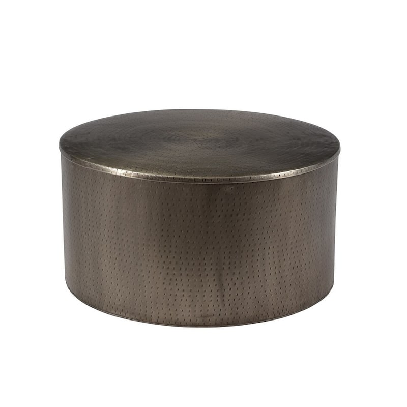 Drum Alevi silver Iron Coffee Table - 36'