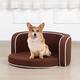 30"Pet Sofa, Dog sofa, Dog bed, Cat Bed/Sofa with Wooden Structure - Medium - Brown