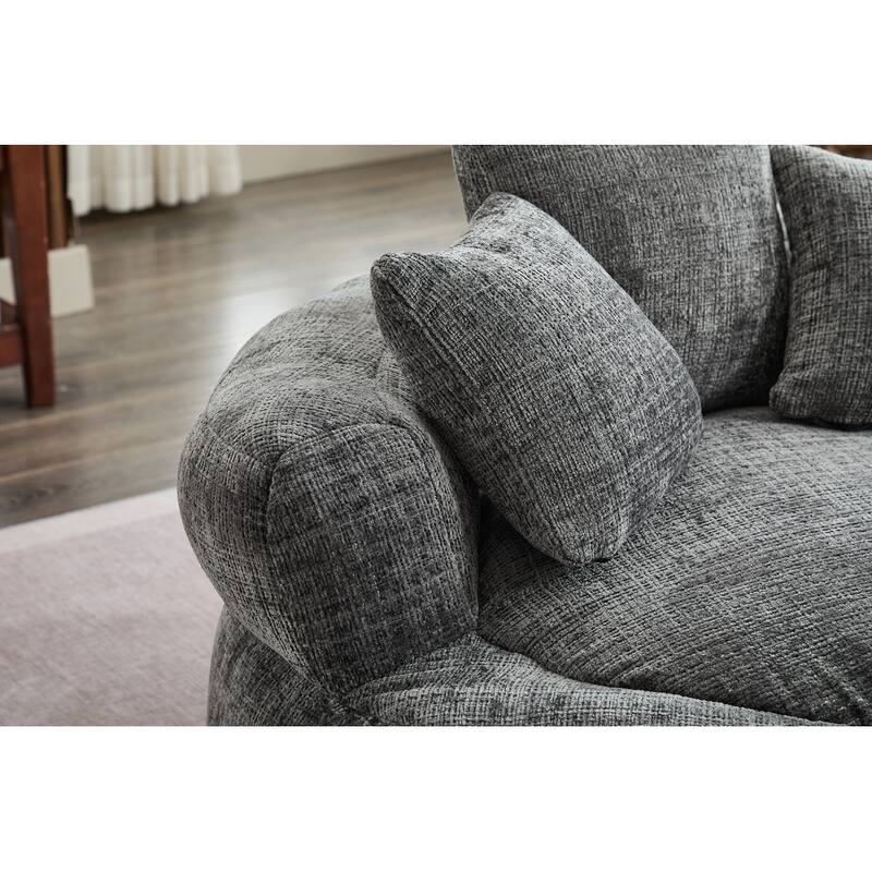 Round Bean Bag Chairs for Soft Chenille Cover