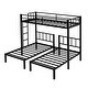 preview thumbnail 5 of 6, Space Saving Design Triple Bunk Beds Twin Size, Metal 3 Twin Bunk Beds with Solid Steel Construction Suitable for Bedroom