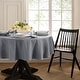 preview thumbnail 7 of 33, Continental Solid Texture Water and Stain Resistant Tablecloth 60x84 Oval - Gray