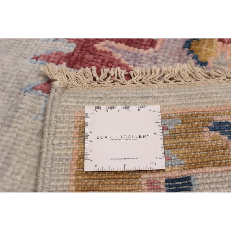 ECARPETGALLERY Hand-knotted Modern Oushak Light Grey Wool Rug - 7' 10" x 9' 10"
