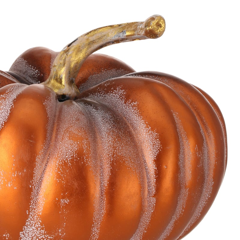9" Autumn Pumpkin - strofoam:90% plastic:10%
