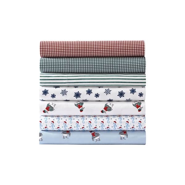 slide 2 of 28, Nautica Cozy Brushed Flannel Printed Sheet Sets