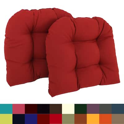 19-inch Twill U-shaped Chair Cushion (Set of 1, 2, or 4) - 19 x 19