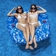 preview thumbnail 4 of 4, 58" Inflatable Tropical Print Double Swimming Pool Lounger