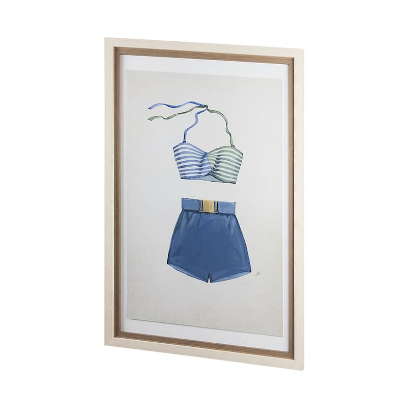 Swimsuit Blue Framed Art Print