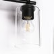 preview thumbnail 9 of 10, Modern Black Farmhouse 3-Light Bathroom Vanity Light Cylinder Glass Wall Sconce - L 22" x W 7.1" x H 9.6"