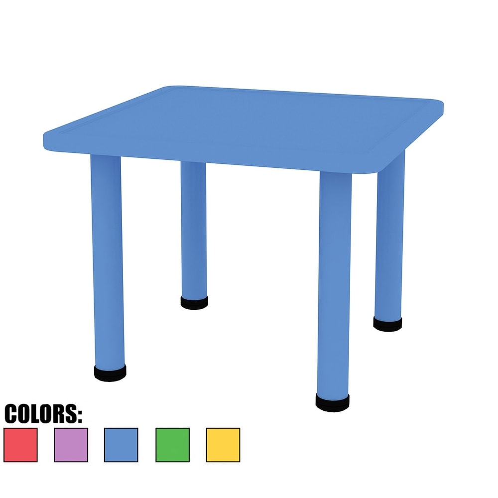 MFO 33 Round Height Adjustable Red Plastic Activity Table