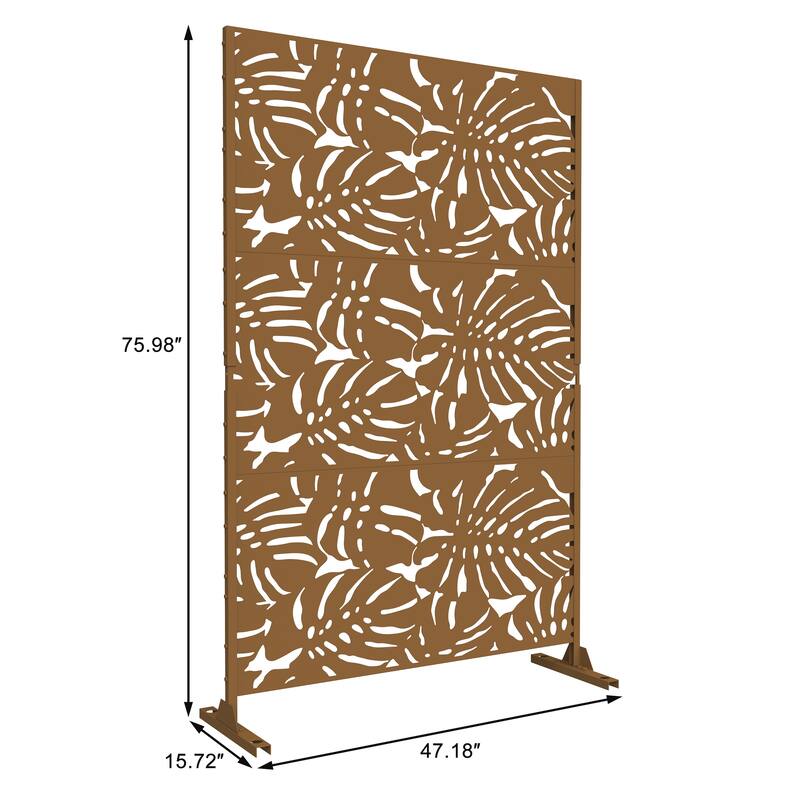 Outdoor Free Standing Metal Privacy Screen