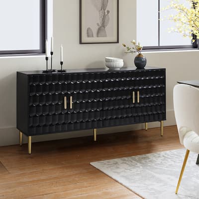 Kaletan 63" Wide Modern Sideboard with Adjustable Shelves by HULALA HOME