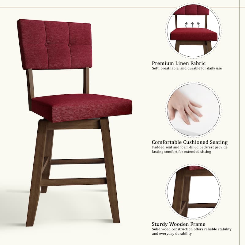 CraftPorch Modern Swivel Counter Chairs