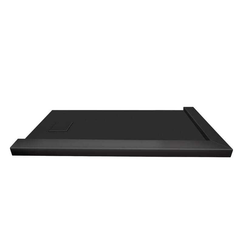 Transolid FZSDTR6332 63" x 32-1/2" Rectangular Shower Base with Double - Black