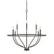preview thumbnail 6 of 5, Greyson 8-light Chandelier Bronze