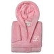 preview thumbnail 29 of 69, Sweet Kids 100% Polyester SUPER PLUSH Double Brushed Hooded Bathrobe with White Script Monogram L - Large