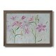 preview thumbnail 1 of 7, Dancing Pink Trio II Premium Framed Canvas- Ready to Hang 16X20 - Walnut