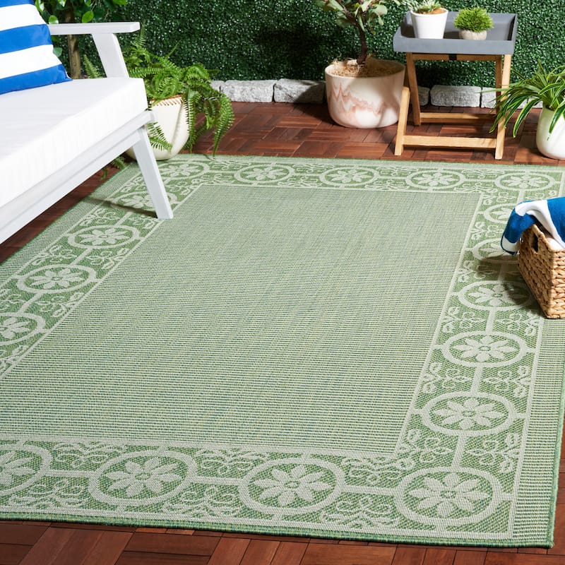 SAFAVIEH Bermuda Broerine Geometric Indoor/Outdoor Waterproof Rug
