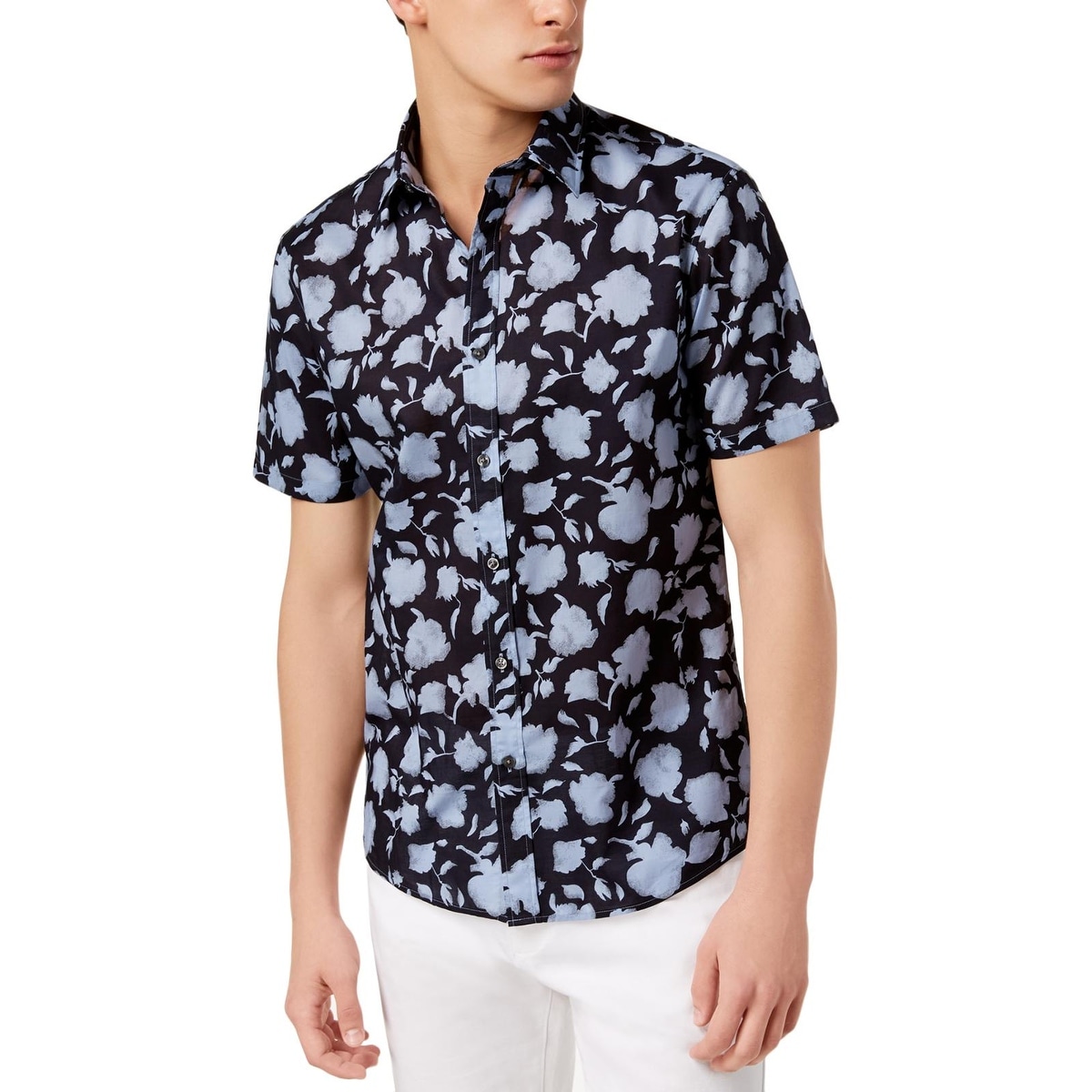 michael kors short sleeve button down