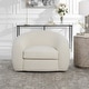 preview thumbnail 3 of 4, Uttermost Capra Art Deco White Swivel Chair - 43"W x 28"H x 37"D