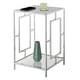 preview thumbnail 7 of 11, Convenience Concepts Town Square Chrome End Table with Shelf