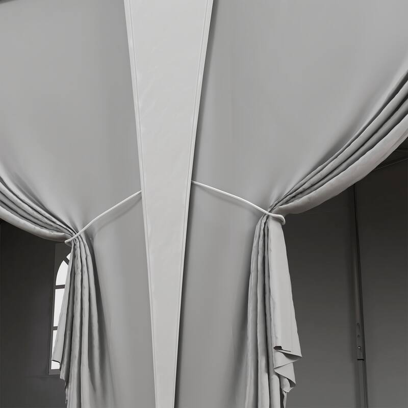 Outsunny 20'x10' Pop Up Canopy Tent with 6 Removable Sidewalls, 4 Windows, Large Ez Up Canopy with Adjustable Height