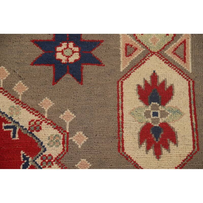 Red Kazak Oriental Area Rug Handmade Wool Carpet - 6'7" x 9'10"