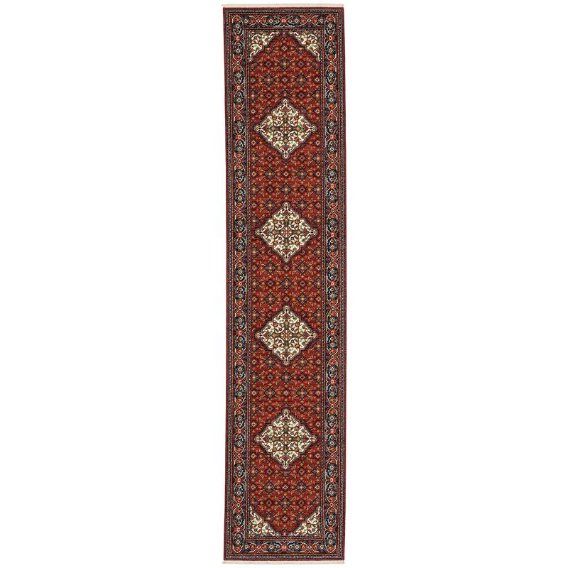 Style Haven Leander Persian Inspiration Fringed Wool Blend Area Rug - 2' 6" x 12' - Runner