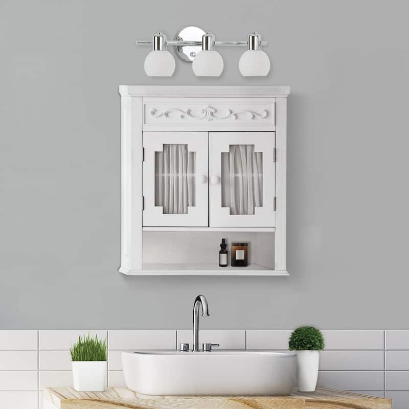 Teamson Home Lisbon Removable Two-Door Wall Cabinet