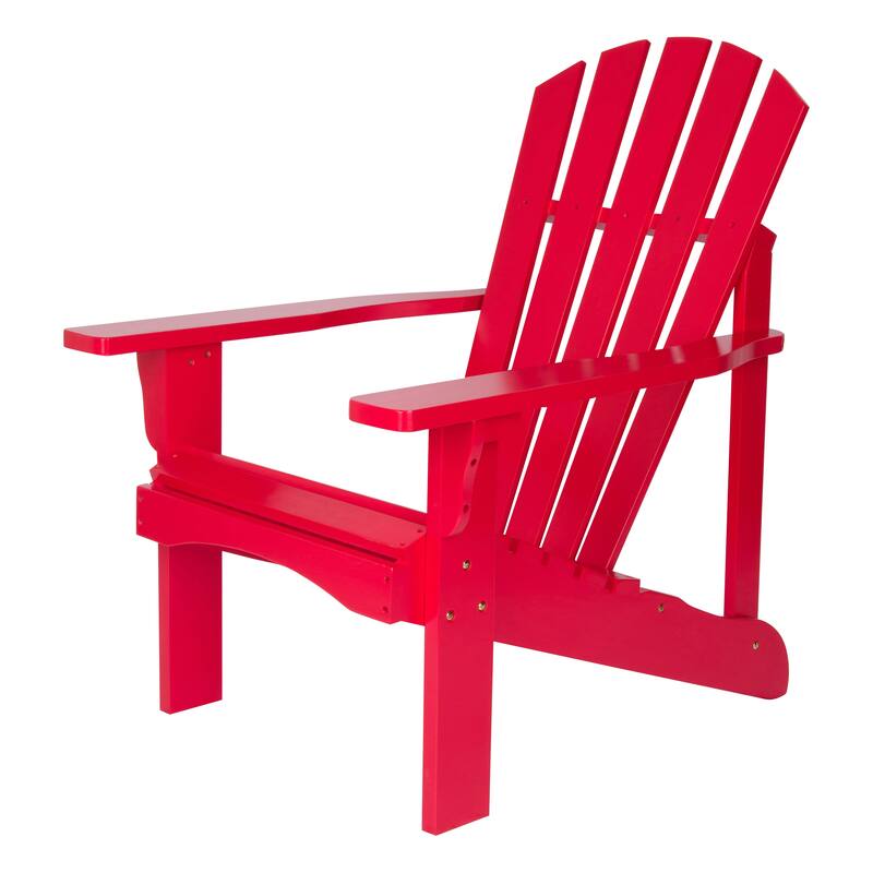 Jaxport Natural Wood Adirondack Chair - Tomato Red