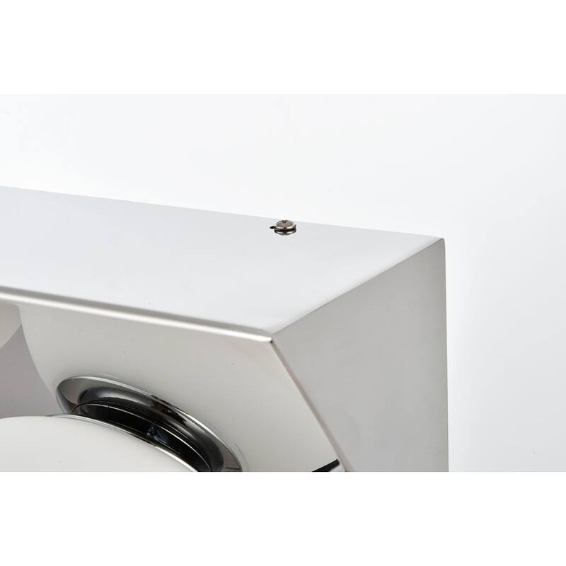 Jinzo 1 Light Black and Frosted White Bath Sconce