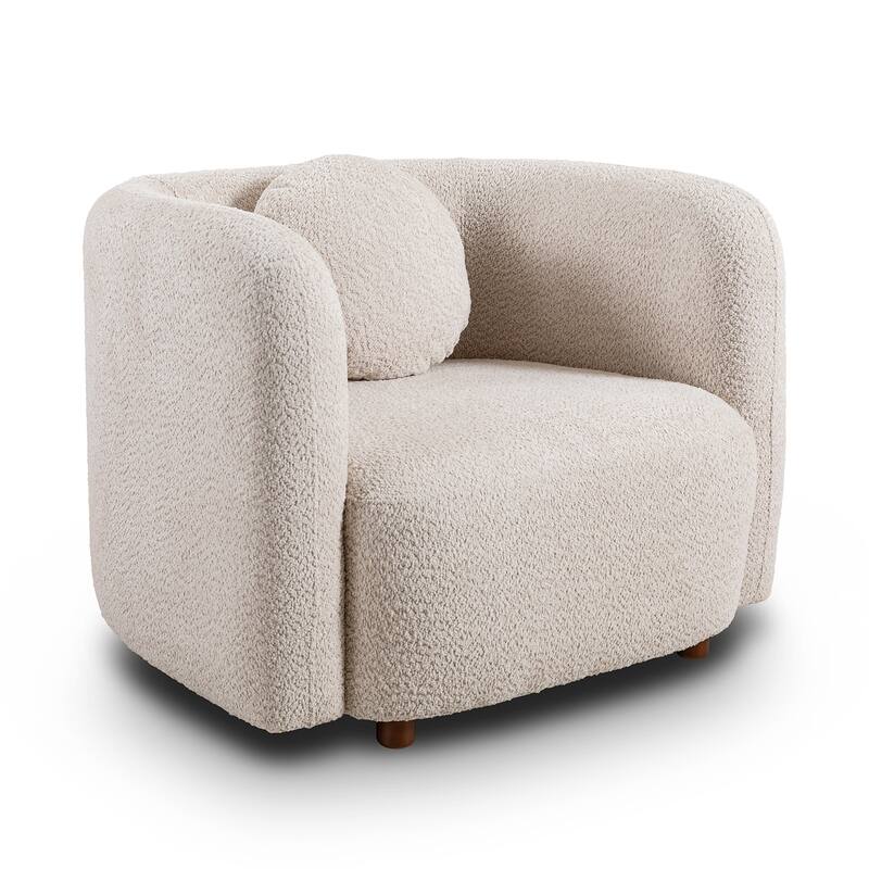 Boucle Sofa Chair in Japandi Style
