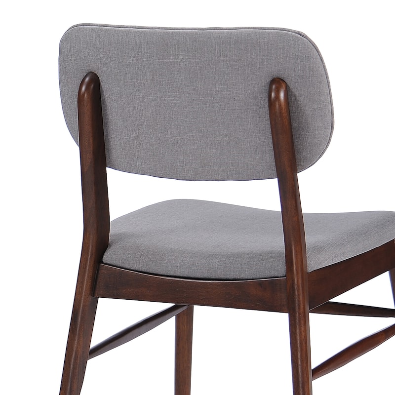 Roomfitters Mid-Century Upholstered Dining Chairs with Rubberwood Frame, Set of 2