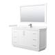 Option White / Carrara Cultured Marble Top / Brushed