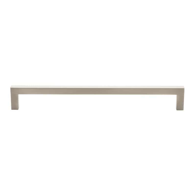 GlideRite 5-Pack 8-3/4 in. Center Satin Nickel Solid Square Bar Pulls - Satin Nickel