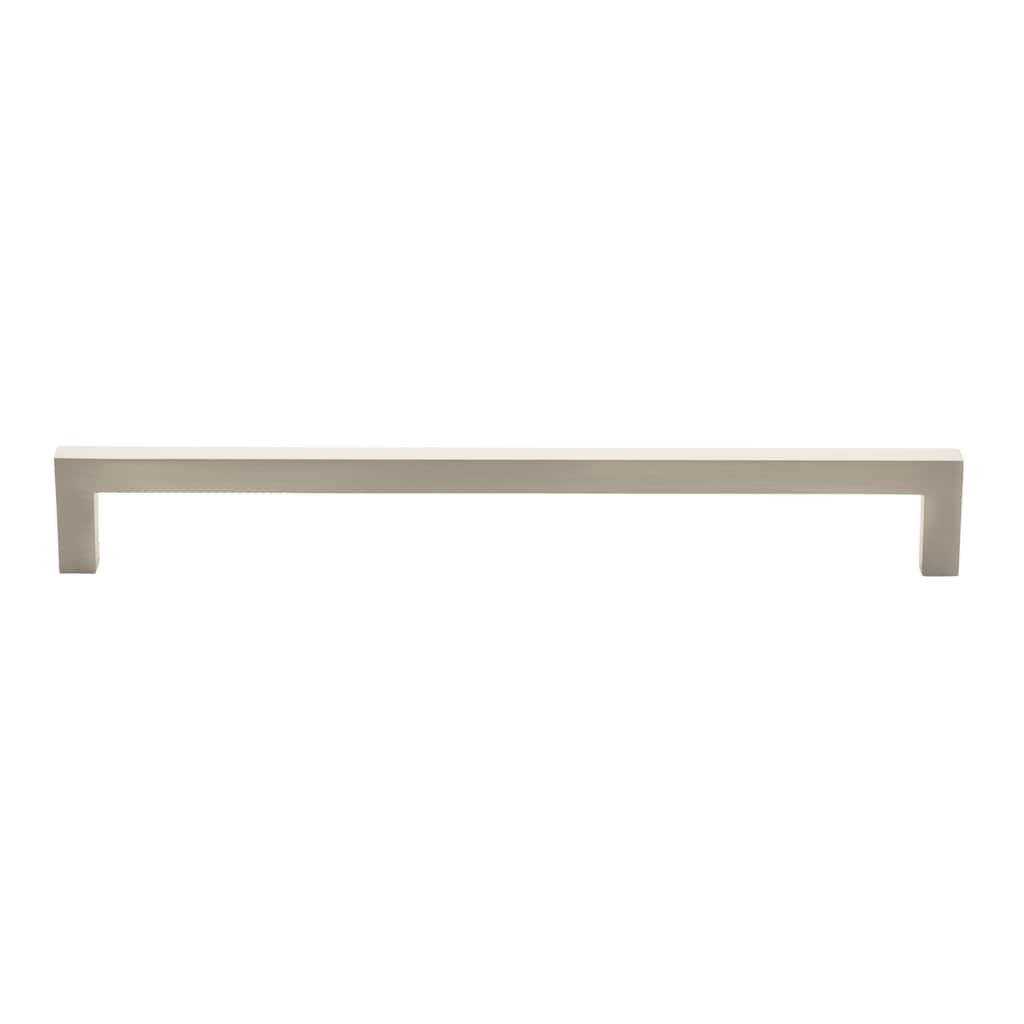 GlideRite 5-Pack 8-3/4 in. Center Satin Nickel Solid Square Bar Pulls - Satin Nickel