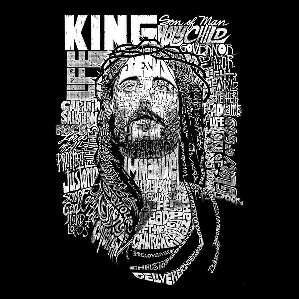 Shop La Pop Art Girls Word Art Long Sleeve Jesus Black M