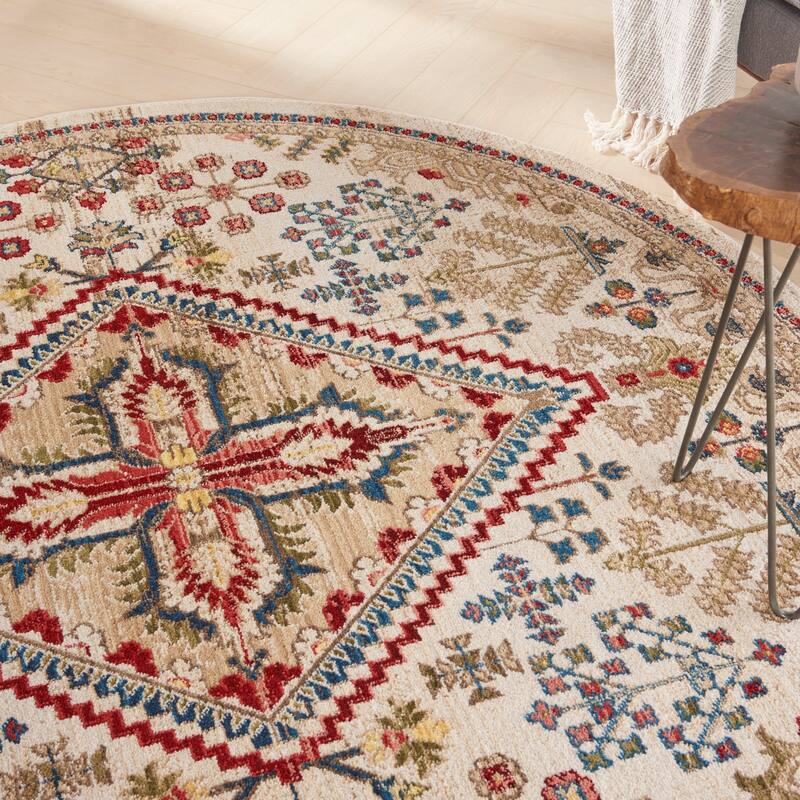 Nourison Revel Traditional Floral Medallion Area Rug