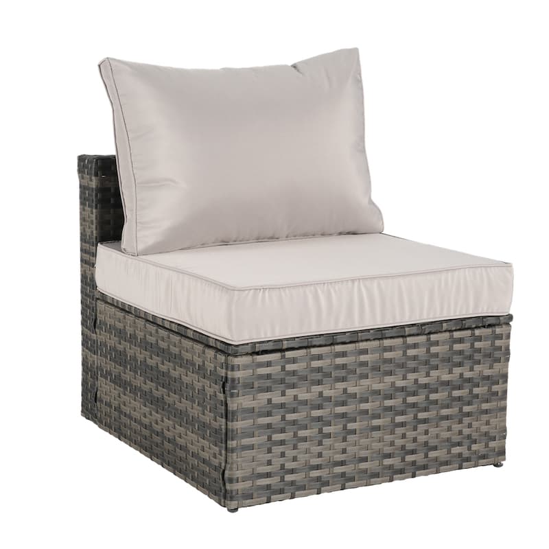 8 Piece Outdoor Patio Sofa Set,Sectional Wicker Patio Conversation Set - N/A