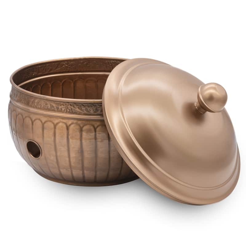La Jolla Hose Pot with Lid - Copper Finish
