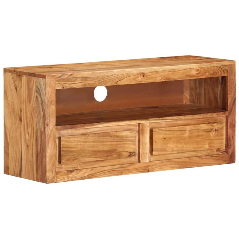 vidaXL TV Stand 34.6"x11.8"x15.7" Solid Wood Acacia - 34.6" x 11.8" x 15.7"