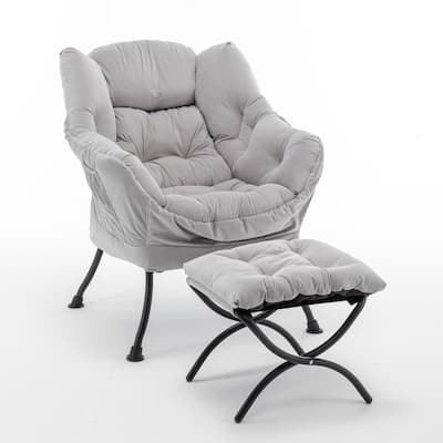 Accent Recliner Chair with Ottoman - Comfortable Upholstered Lounge Chair with Footrest, Ideal for Living Room,and Office