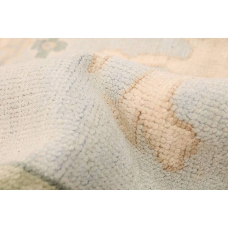 ECARPETGALLERY Hand-knotted Modern Oushak Light Blue Wool Rug - 8'3 x 10'0