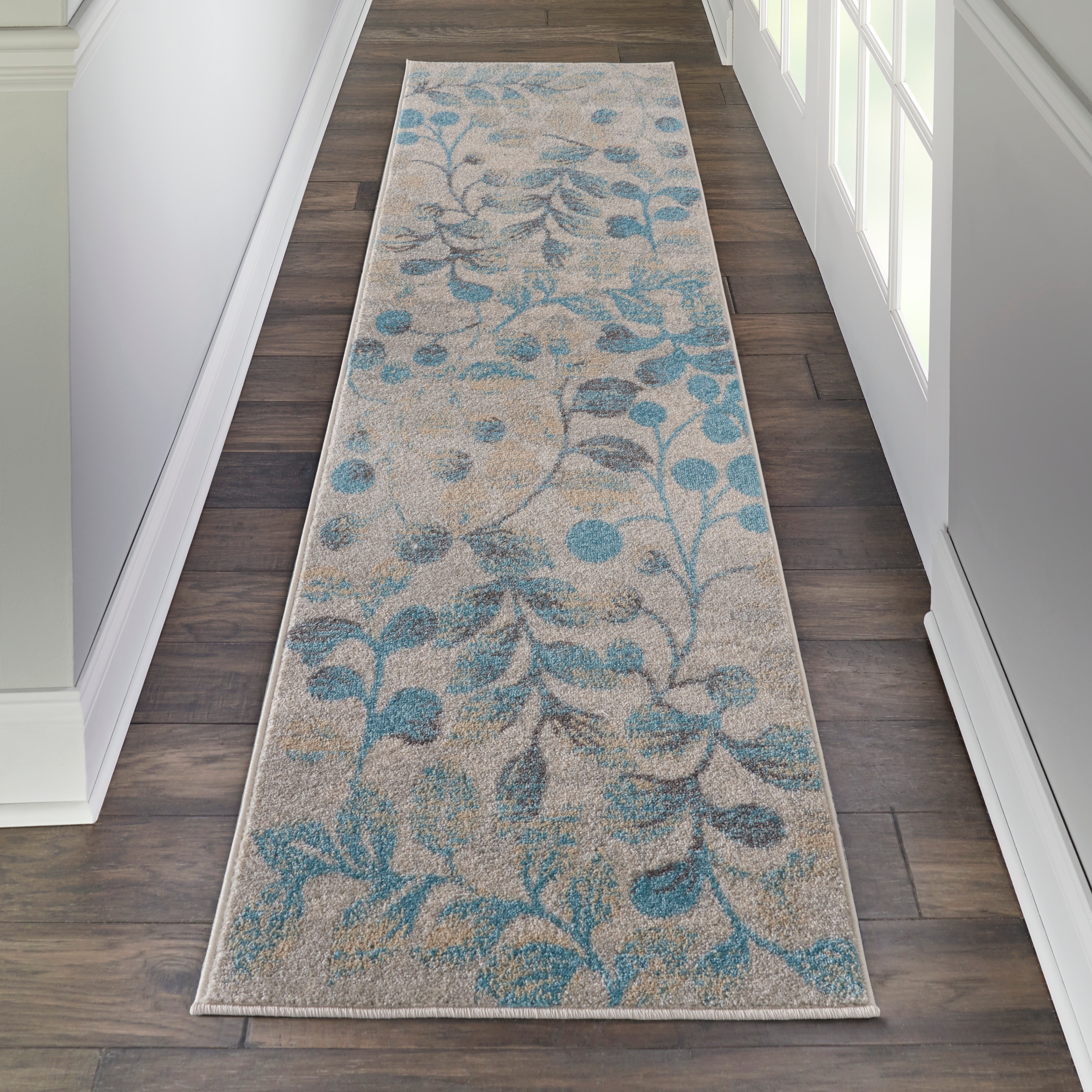 Nourison Tranquil Abstract Floral Leaves Botanical Area Rug