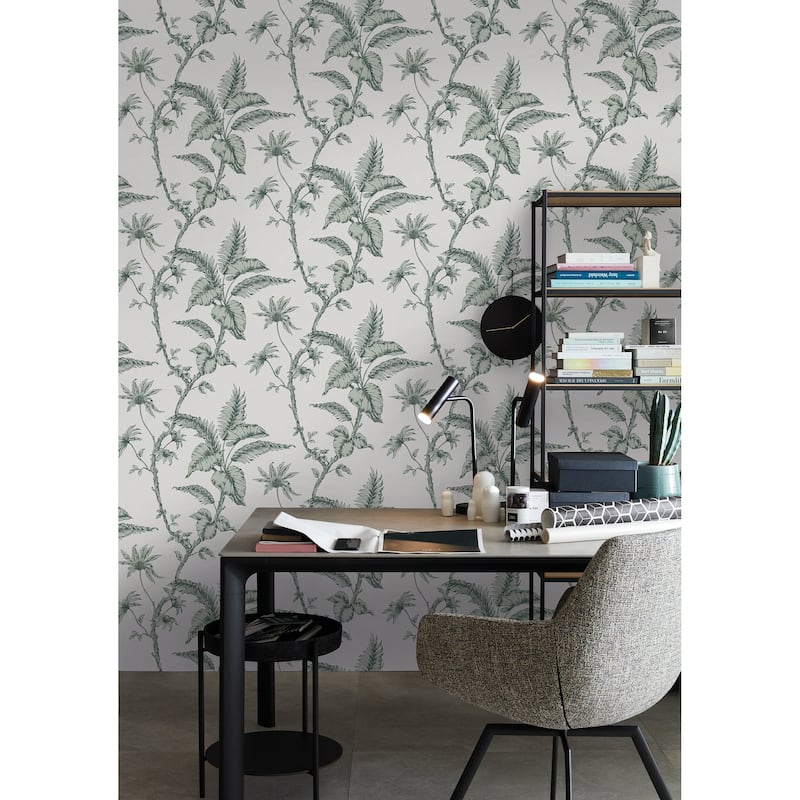 Marburg Cival Green Fern Trail Wallpaper - 20.9 x 396 x 0.025