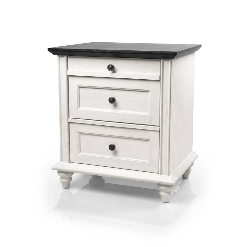 247 Shop At Home Lane Classic Traditional 3-Drawer Nightstand