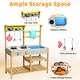 preview thumbnail 10 of 10, GIMMYFIVE Wooden Play Kitchen,Indoor Outdoor Pretend Mud Kitchen Set for Toddler with Removable Sink & Faucet