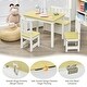 preview thumbnail 12 of 22, Costway 4 PCS Kids Wooden Activity Table & Chairs Set w/Storage Bench - See Details